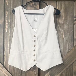 a new day Women's Light Beige Buttoned Vest